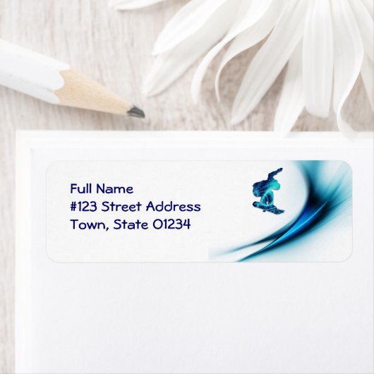 Étiquette de la conception de snowboard (En situation)