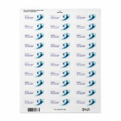 Étiquette de la conception de snowboard (Feuille entière)