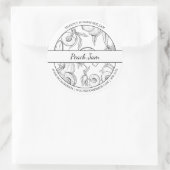 Étiquette de la confiture de cache de cache noir e (Sac)