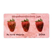 Étiquette de la confiture de fraise (Devant)