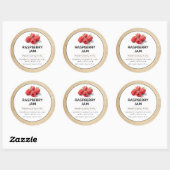 Étiquette de la confiture de framboise ou de la ja (Feuille)