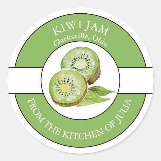 Étiquette de la confiture de Kiwi (Devant)