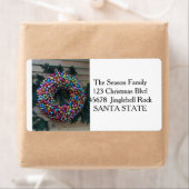 Étiquette de la couronne de Noël (En situation)