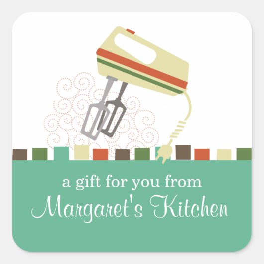 Étiquette de la cuisine de cuisson retro électriqu (Devant)