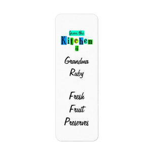 Étiquette De la cuisine de l'étiquette de cuisson rétro bleu