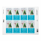 Étiquette De la cuisine de Noël Llama (Feuille entière)