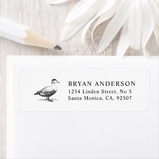 Étiquette de la ferme de canards (En situation)