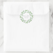 étiquette de la feuille d'aquarelle verte (Sac)