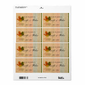 Étiquette de la feuille d'érable d'automne sur pap (Feuille entière)