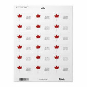 étiquette de la feuille d'érable rouge (Feuille entière)