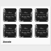 Étiquette de la forêt de pins noirs et blancs (Feuille)