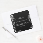 Étiquette de la forêt de pins noirs et blancs (Enveloppe)