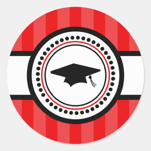 Étiquette de la grille de diplôme (rouge) (Devant)