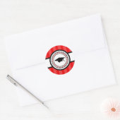 Étiquette de la grille de diplôme (rouge) (Enveloppe)