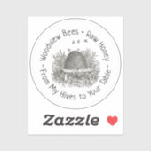 Étiquette de la lentille de miel transparent ou bl (Feuille)