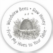 Étiquette de la lentille de miel transparent ou bl (Recto)