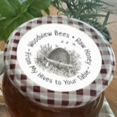 Étiquette de la lentille de miel transparent ou bl