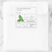 Étiquette de la Monnaie d'Apothecary (Sac)