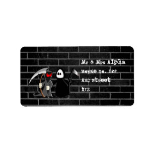 Étiquette de la mort de la grande Faucheuse