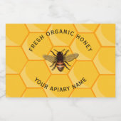 Étiquette de la nourriture des abeilles miel (Étiquettes simples)