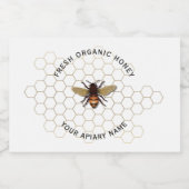 Étiquette de la nourriture des abeilles miel (Étiquettes simples)