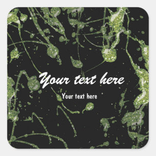 Étiquette de la Parties scintillant verte Paint Sp