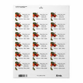 Étiquette de la pêche de nourriture (Feuille entière)