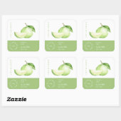 Étiquette de la petite entreprise de Guava (Feuille)