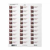 Étiquette de la photo du cadre courbé Maroon (Feuille entière)