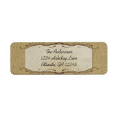 Étiquette de la pierre tourbée sur le grain de boi (Devant)