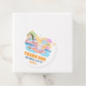 Étiquette de la piscine d'Halloween Birthday Round (En situation)