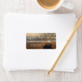 Étiquette de la plage de mariage Sunset Seashell (En situation)