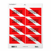 Étiquette de la plongée sous-marine (Feuille entière)