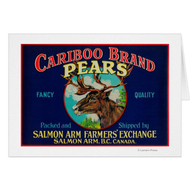 Étiquette de la poire de CaribooCanada (Devant horizontal)