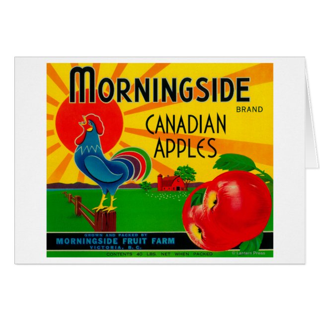 Étiquette de la pomme de Morningside Canada (Devant horizontal)
