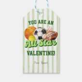 Étiquette de la Saint-Valentin à rayures sportives (Devant)