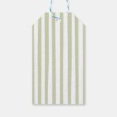 Étiquette de la Saint-Valentin à rayures vert saug (Dos)