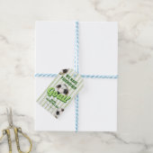Étiquette de la Saint-Valentin rayée vert sauge Fo (Avec de laficelle)
