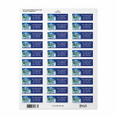 Étiquette de la scène d'hiver (Feuille entière)