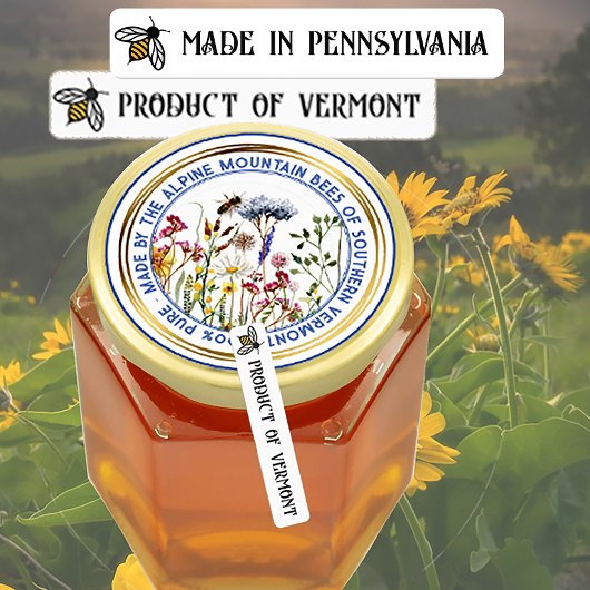 Étiquette de la sécurité de l'État de l'abeille mi