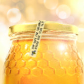 Étiquette de la sécurité du miel pour bébé d'abeil