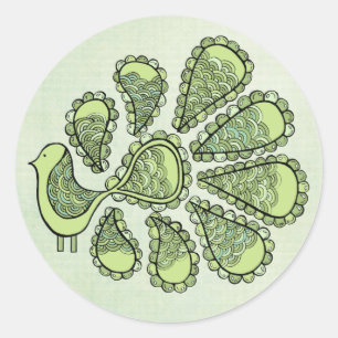 Étiquette de la soirée Peacock Green DO-IT-YOURSEL