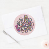 Étiquette de la soirée Peacock rose do-it-yourself (Enveloppe)