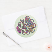 Étiquette de la soirée Peacock rose do-it-yourself (Enveloppe)