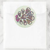 Étiquette de la soirée Peacock rose do-it-yourself (Sac)