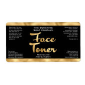 Étiquette de la toner face noire et or (Devant)