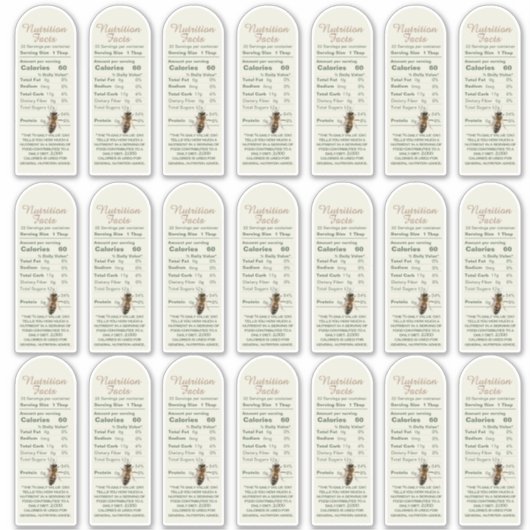 étiquette de la valeur nutritive de 16 oz Bouth Ho (Devant)