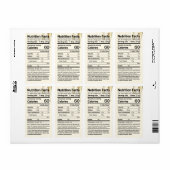 Étiquette de la valeur nutritive du miel (Feuille entière)