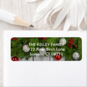 Étiquette de l'adresse de retour À feuillage persi (En situation)