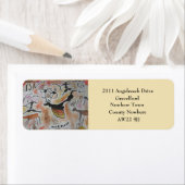 Étiquette de l'adresse de retour Abstraite de Cave (En situation)